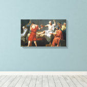 Décès de Socrate par J.L. David - Sur toile ~ (Insitu (Plancher de Bois))