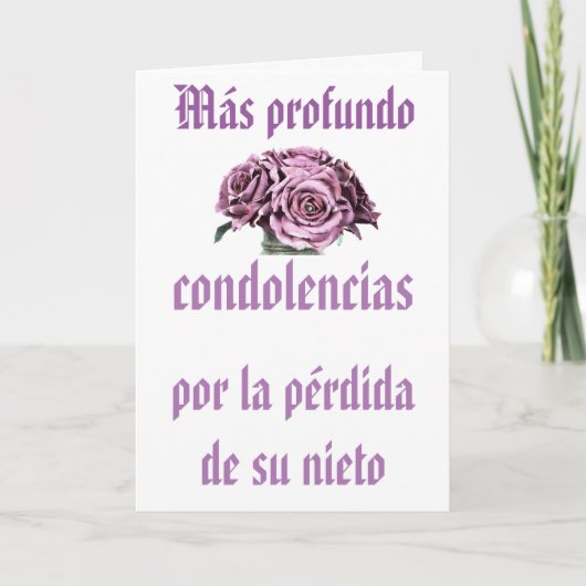 décès par carte espagnole (Devant)