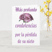 décès par carte espagnole (Fleur jaune)