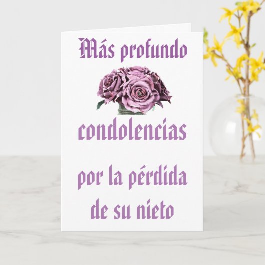 décès par carte espagnole (Fleur jaune)