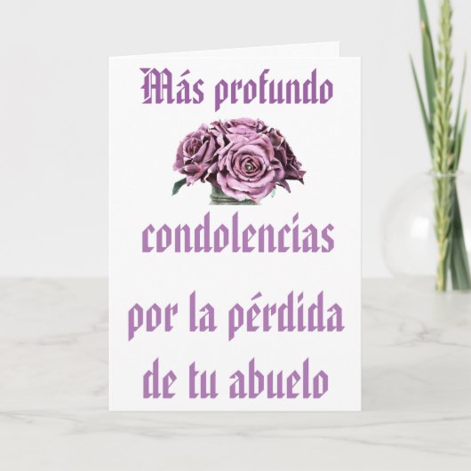 décès par carte espagnole (Devant)