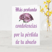 décès par carte espagnole (Fleur jaune)