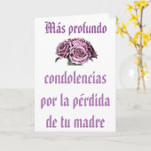 décès par carte espagnole (Fleur jaune)