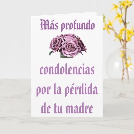 décès par carte espagnole (Fleur jaune)