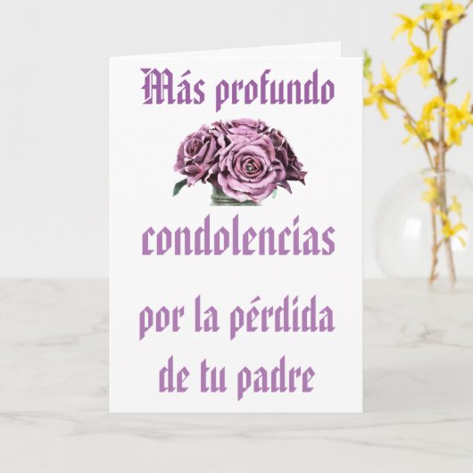 décès par carte espagnole (Fleur jaune)