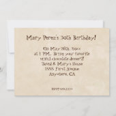Décès par invitation à la fête d'anniversaire au c (Dos)