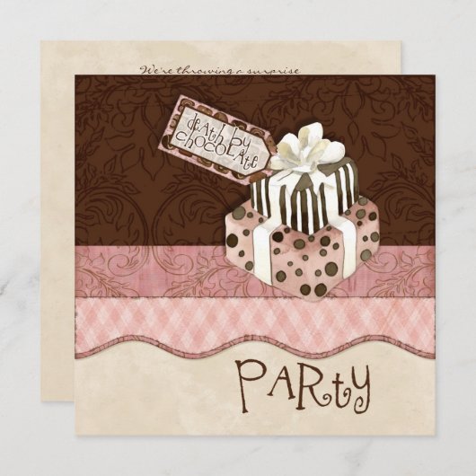 Décès Par Invitation À La Fête D'Anniversaire Du C (Devant / Derrière)