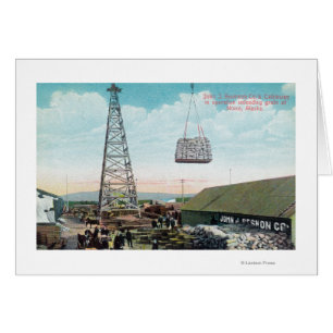 Déchargement du grain sur la benne suspendue de