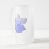 Déchets Daffodil Bleu Frosted Verre Mug (Devant gauche)