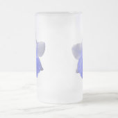 Déchets Daffodil Bleu Frosted Verre Mug (Centre)
