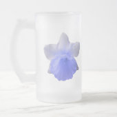 Déchets Daffodil Bleu Frosted Verre Mug (Gauche)