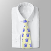 Déchets Daffodil Blue Floral Cravate (Attaché)