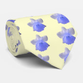 Déchets Daffodil Blue Floral Cravate (Roulé)