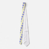 Déchets Daffodil Blue Floral Cravate (Dos)