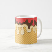 Déchets de crème glacée Cone Mug café, Coupe (Devant droit)