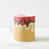 Déchets de crème glacée Cone Mug café, Coupe (Devant gauche)