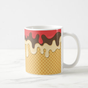 Déchets de crème glacée Cone Mug café, Coupe