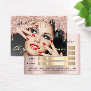 Déchets Rose de certificat cadeau Lashes cheveux m