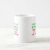 Déchets Vie Cherche Grands Mots Mug Drôle (Centre)