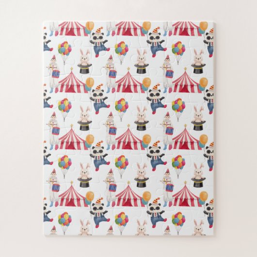 déchiffrez ce puzzle mignon sur le thème du cirque (Vertical)