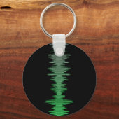 Decibels Sound Wave Green Sleutelhanger (Voorkant)