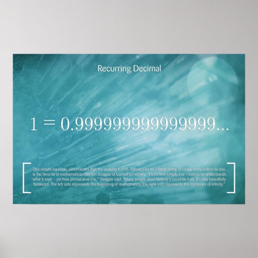 Décimal récurrent - Poster Math (Devant)