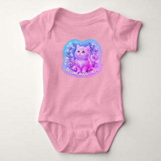 Decime Algo Lindo Cute Cat Baby Bodysuit - Pastel 