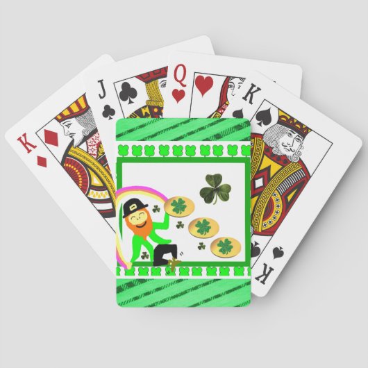 Deck de cartes de jeu de St. Patrick (dos)