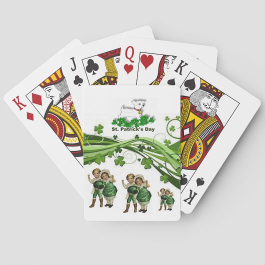Deck de cartes de jeu de St. Patrick (dos)