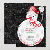 Deck de Hallen Kerstmis Pickleball Verjaardagsfees Kaart (Voorkant / Achterkant)