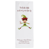 Deck de hallen wijn grappige wijn wijn cadeautas (Achterkant)