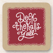 Deck de Halls Y'all Bier Onderzetter (Voorkant)