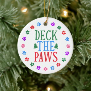 Deck de Paws kerstversiering Keramisch Ornament