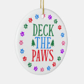Deck de Paws kerstversiering Keramisch Ornament (Rechts)