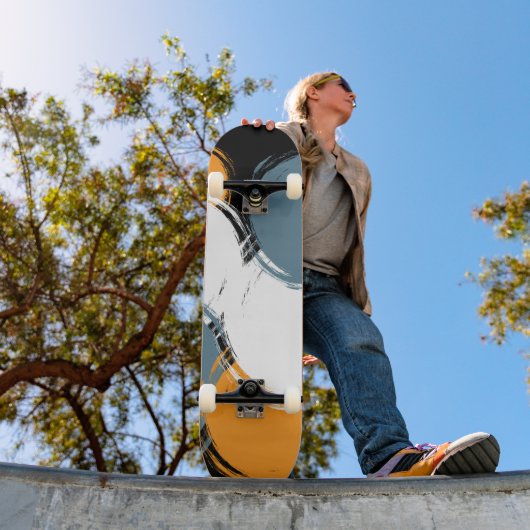 Deck de skateboard Black Emerald Orange Fusion (Extérieur 1)
