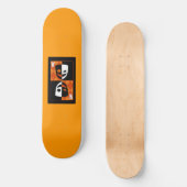Deck de skateboard Orange Wilcard Faces (Recto)