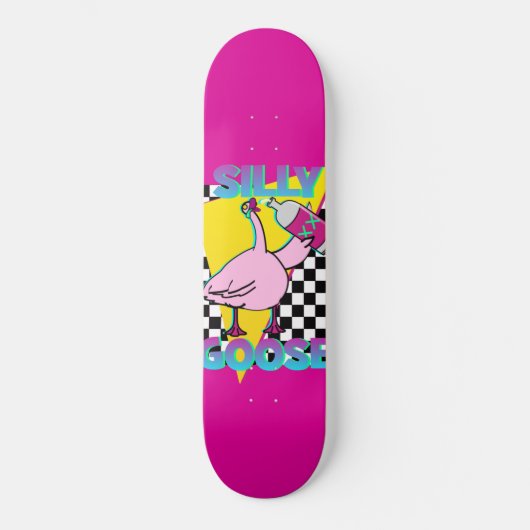Deck de skateboard rose Vintage 80s Silly Goose (Recto)