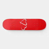 Deck de skateboard rouge et blanc Heart 23™ (Horz)