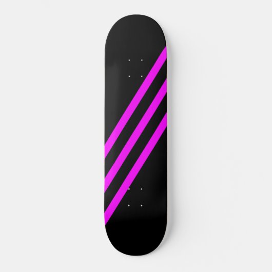 Deck de skateboard violet trois bandes (Recto)