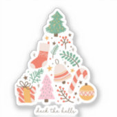 Deck De Zalen Kerstboom Sticker (Voorkant)