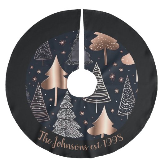 Deck de zalen met Cheer: Black & Gold Kerstmis Kerstboom Rok (Voorkant)