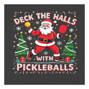 Deck de zalen met pickleballs foto afdruk