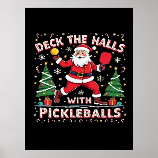 Deck de zalen met pickleballs poster (Voorkant)