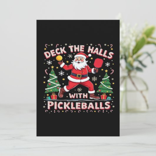 Deck de zalen met pickleballs save the date (Staand voorkant)