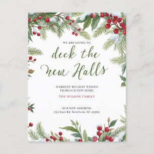 Deck de zalen nieuw adres verplaatsen feestdagenkaart