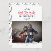 Deck Les Halls Pas Votre Carte photo De Vacances E (Devant / Derrière)