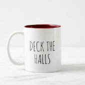 Deck Les Halls Simple Mug De Café À Deux Tons (Gauche)