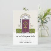 Deck New Halls Holiday Moving Faire-part (Debout devant)