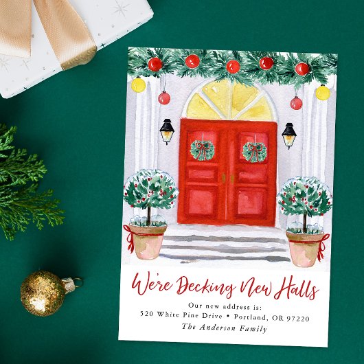 Deck New Halls Holiday Moving Faire-part