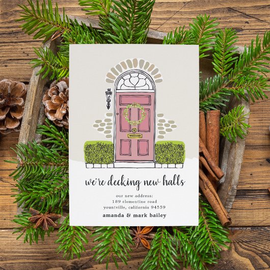 Deck New Halls Holiday Moving Faire-part